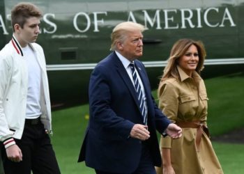 Donald, Melania dhe Barron Trump.