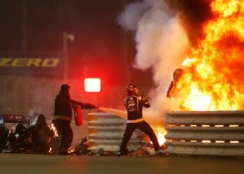 Pamje nga aksidenti në Grand Prix