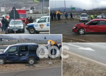 Aksident i trefishtë në Rrugën e Kombit, lëndohen 4 persona