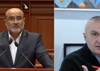 Deputeti Vullnet Sinaj dhe Presidenti Ilir Meta