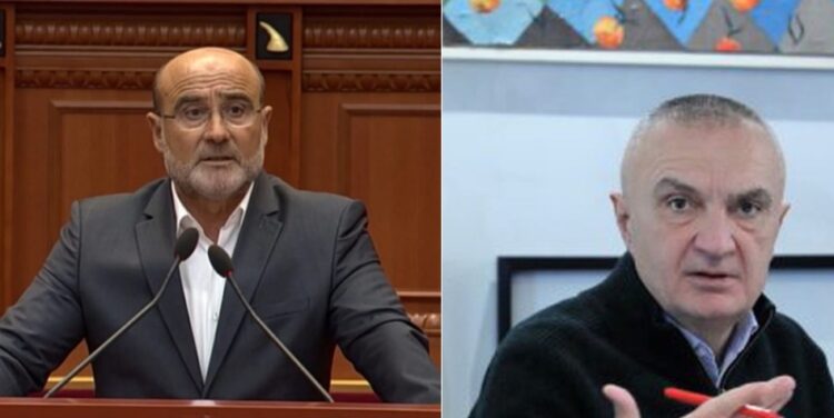 Deputeti Vullnet Sinaj dhe Presidenti Ilir Meta