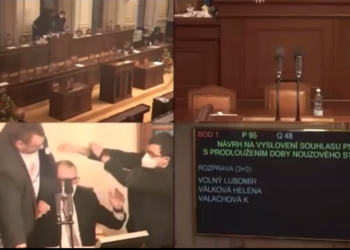 VIDEO/ I ndalën fjalën, deputetët sherr dhe grushta në parlamentin çek