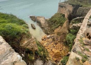 Rreshjet e mëdha të shiut në Mal të Zi/  Shembet muri rrethues i Kalasë së Ulqinit(FOTO)