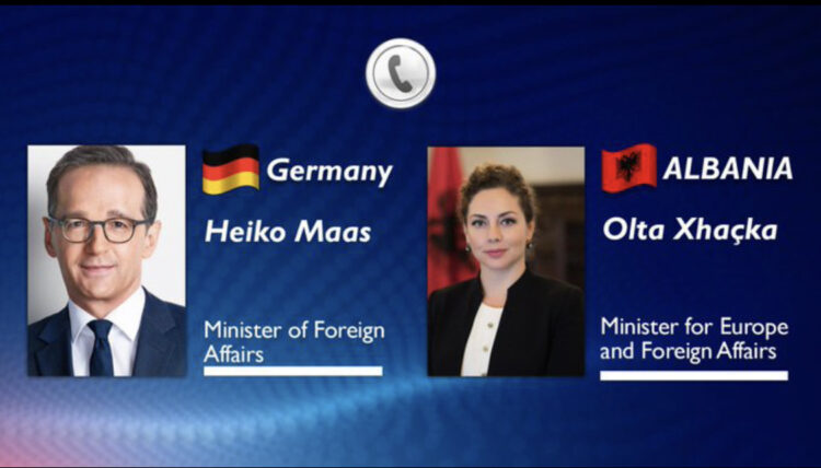 Olta Xhaçka bisedë telefonike me homologun gjerman, Heiko Maas: Reforma në drejtësi e pandalshme