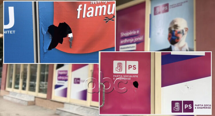Sulmohen gjatë natës zyrat elektorale të PS dhe PDIU në Fier, thyhen xhamat