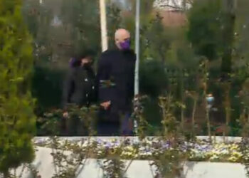 Homazhet për Bashkim Finon, Rama mbërrin në Pallatin e Kongreseve dorë për dore me Linda Ramën