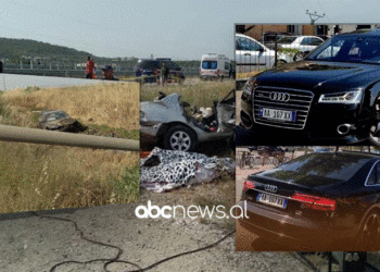 FOTO/ Ky është ‘Audi’ luksoz që vrau katër anëtarët e familjes Gushi në aksidentin e rëndë në aksin rrugor Vlorë- Levan