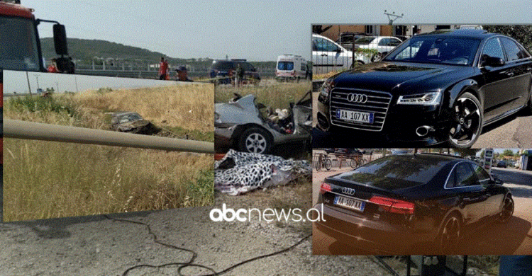 FOTO/ Ky është ‘Audi’ luksoz që vrau katër anëtarët e familjes Gushi në aksidentin e rëndë në aksin rrugor Vlorë- Levan