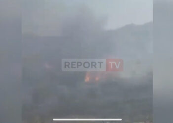 Zjarr i madh në fshatin Aliko në Finiq, evakuohen banorët