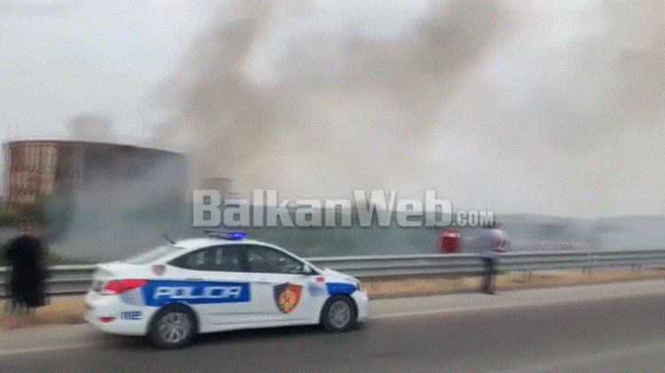 Ish-depot e naftës në Nartë përfshihen nga flakët, Leli: Zjarrëvënie e qëllimshme