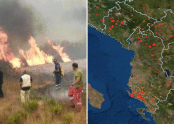 Pamjet nga satelitët e NASA-s, ku janë vatrat e zjarreve në Shqipëri dhe Europë
