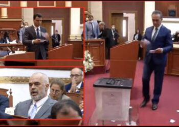 Votimet për Lindita Nikollën! Deputetët e PD grisin fletët dhe i hedhin në tokë