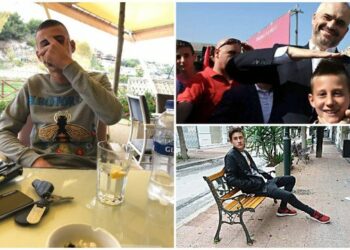 I qeshur në krah të Ramës dhe me armë në lokal duke pirë kafe. Dalin fotot e vrasësit të policit në Lezhë