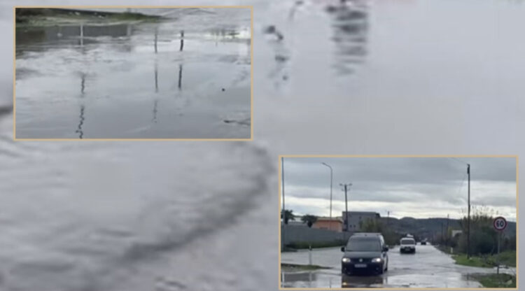 Vjosa del nga shtrati, rruga e vjetër Fier-Vlorë bllokohet nga uji