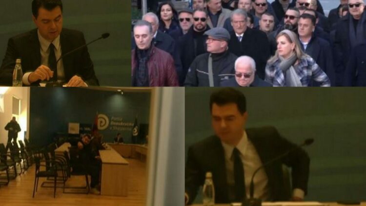 Ndahet prapë godina e PD/ Berisha dhe Basha dy mbledhje paralele në selinë blu
