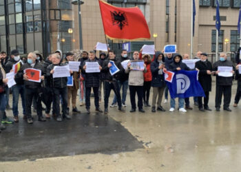 Protestë e shqiptarëve në Bruksel: Në mbrojtje të pluralizmit, kundër Ramës e Bashës