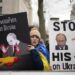 ‘Stop Putin, ndalo luftën’, qindra qytetarë në Britaninë e Madhe protestojnë në mbështetje të Ukrainës