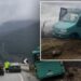 Furgoni me pasagjerë del nga rruga në kthesën e Murrashit në Librazhd, shpëton pa rënë në lumin Shkumbin