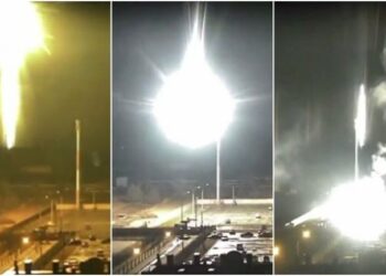 Momenti kur shpërthen zjarri në centralin bërthamor në Ukrainë