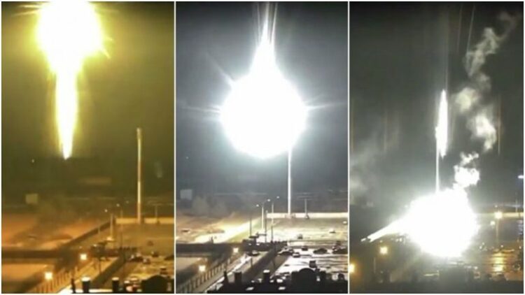 Momenti kur shpërthen zjarri në centralin bërthamor në Ukrainë