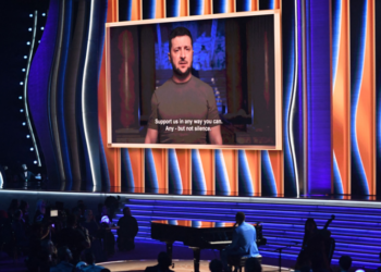Fjalimi i presidentit ukrainas, Volodymyr Zelenskyy në ‘Grammy 2022’