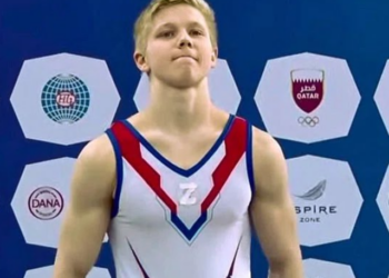 Gjimnasti rus ndalohet pasi mbante simbole pro luftës