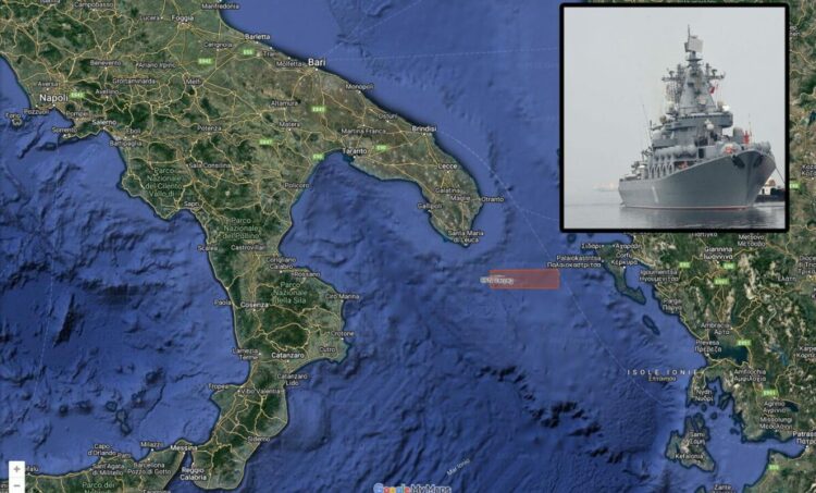 Tension në Mesdhe/ Luftanija ruse pozicionohet përballë Shqipërisë