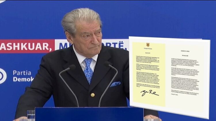 100 vite SHBA-Shqipëri/ Berisha përdor urimin e Bushit dhe vizitën e tij në Uashington 30 vite më parë