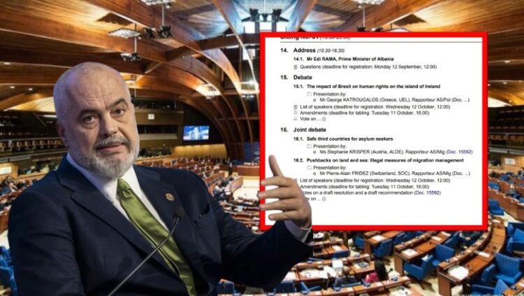 Rezoluta kundër raportit të Dick Marty, Kryeministri Rama do t’i drejtohet Këshillit të Evropës më 12 tetor