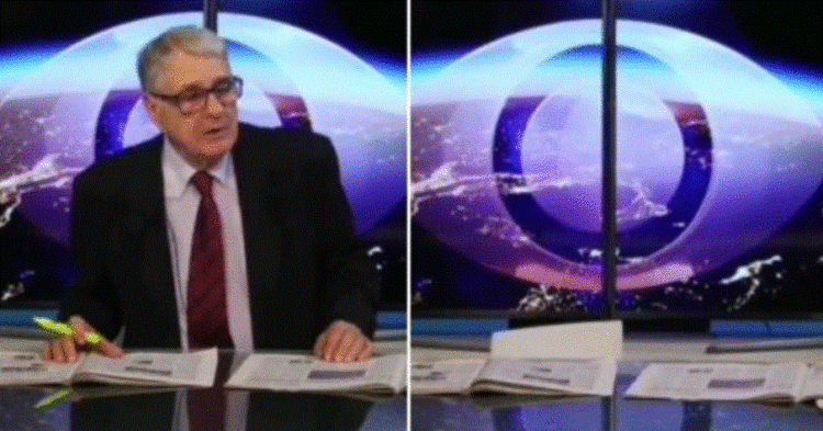 Po drejtonte emisionin e mëngjesit, gazetari italian “ia mbath” pasi studio shkundet nga tërmeti(VIDEO)